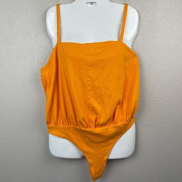 NWOT Orange Bodysuit Size L - Picture 1 of 6